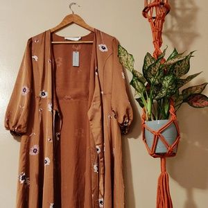 Anthropologie Printed Wrap Maxi Dress